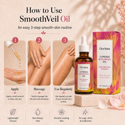 SmoothVeil Oil – Cyperus Rotundus Body Hair Care Oil